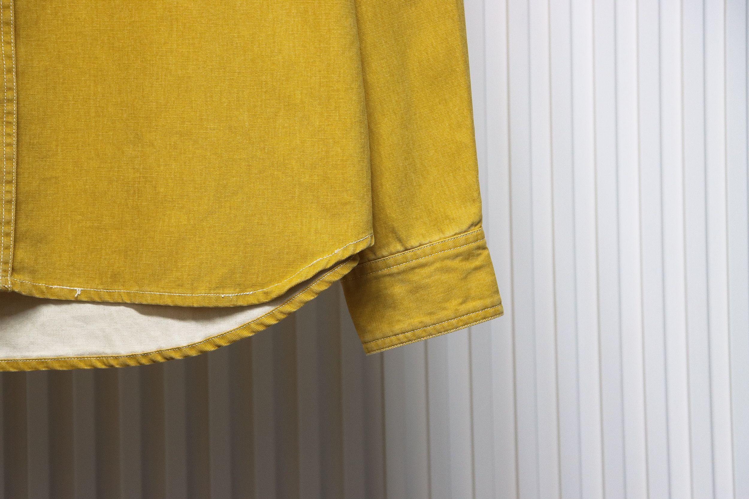 Dior x Stone lsland Embroidered Denim Shirt Jacket Yellow