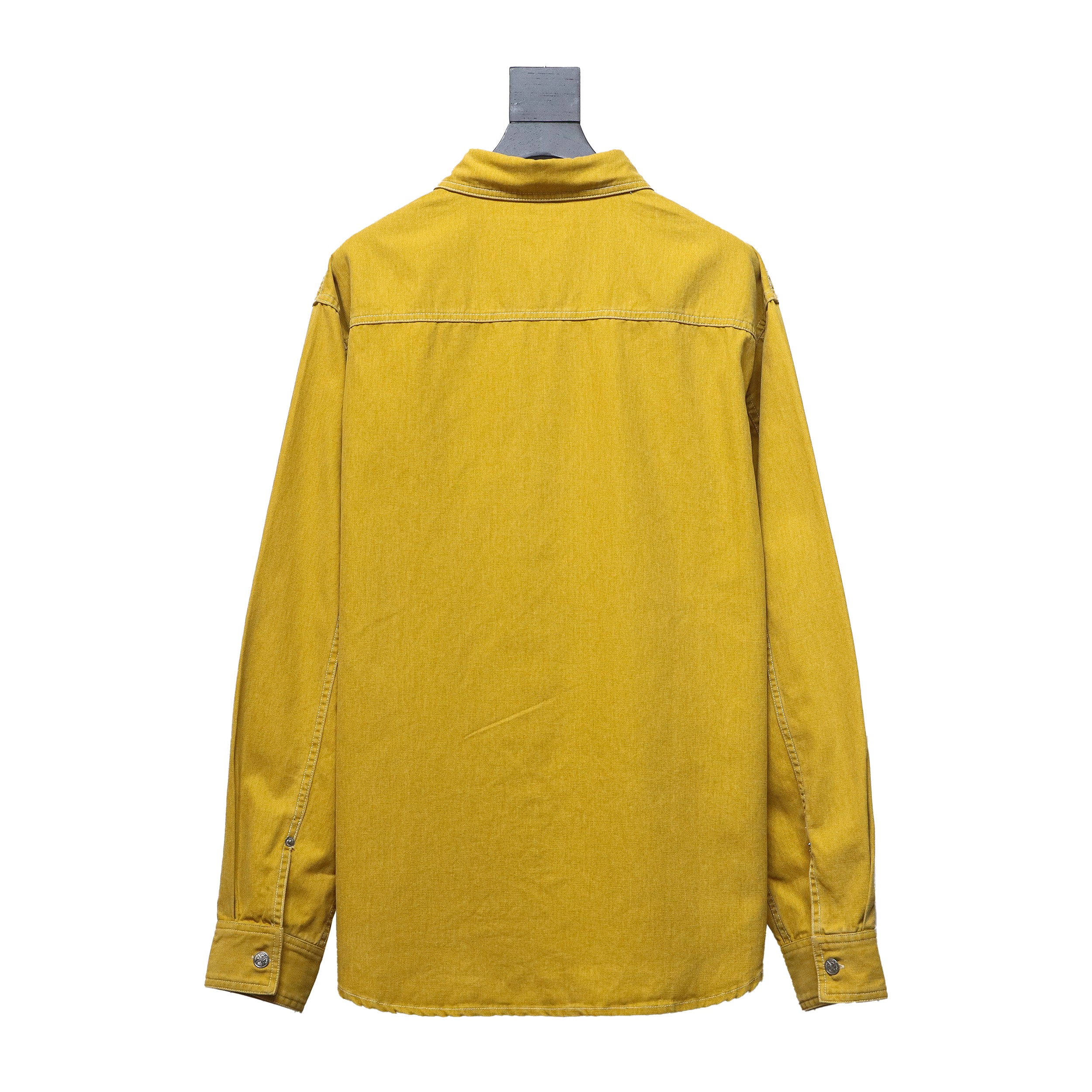 Dior x Stone lsland Embroidered Denim Shirt Jacket Yellow