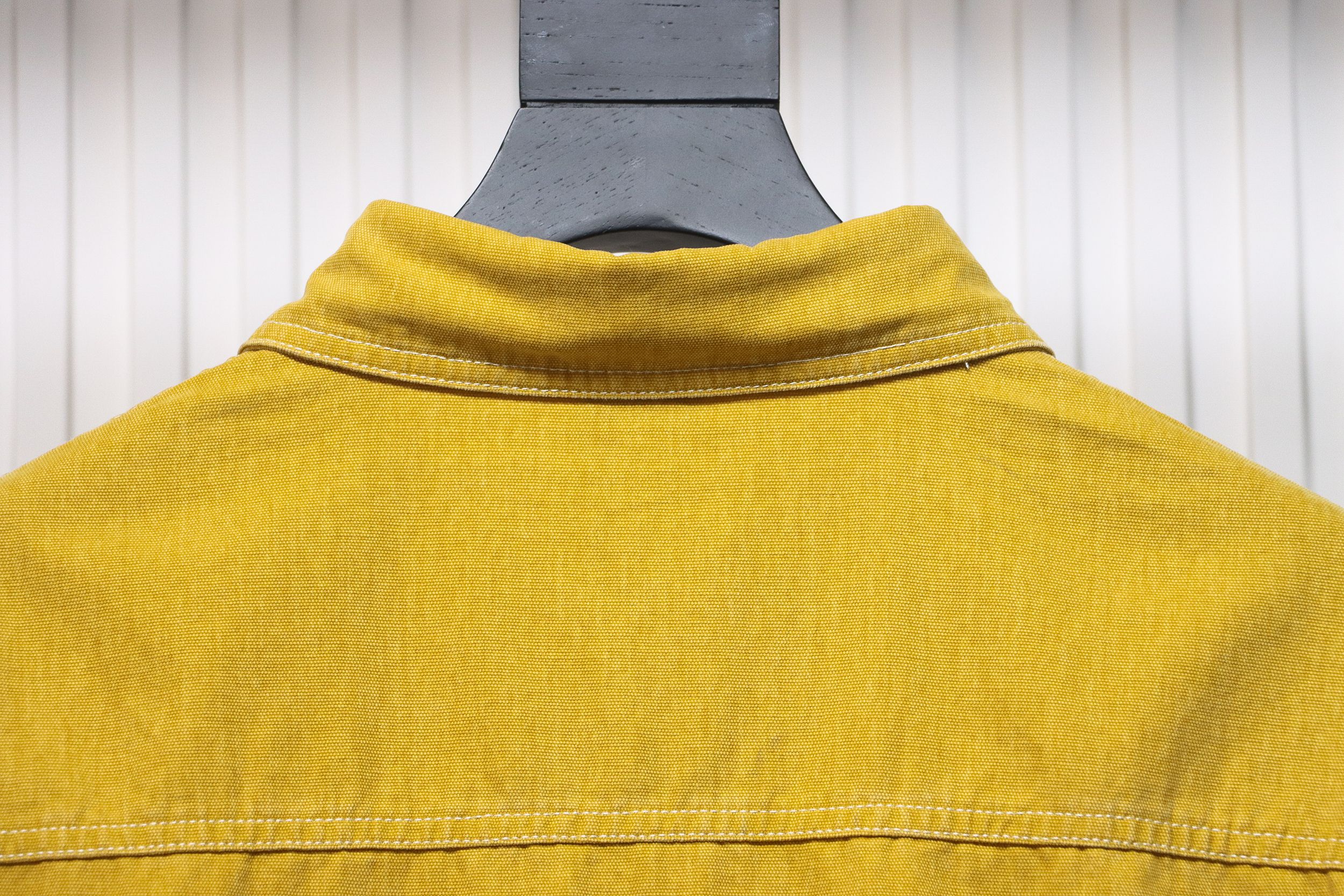 Dior x Stone lsland Embroidered Denim Shirt Jacket Yellow