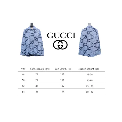Gucci 24 Styles Of Checkered Long-Sleeved Shirt Blue 02