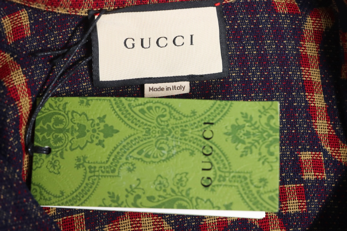 Gucci 24 Styles Of Checkered Long-Sleeved Shirt Orange