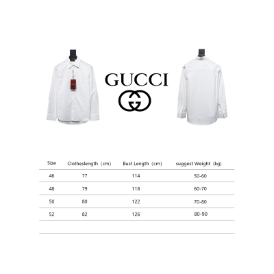 Gucci 24ss Embossed Lettering Long Sleeve Shirt 02