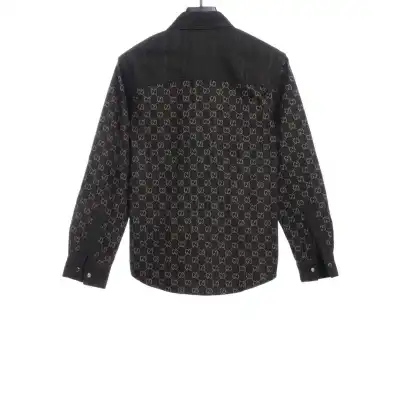 Gucci Double G Pocket Jacquard Denim Shirt 02