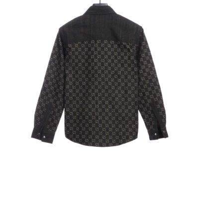 Gucci Double G Pocket Jacquard Denim Shirt 02
