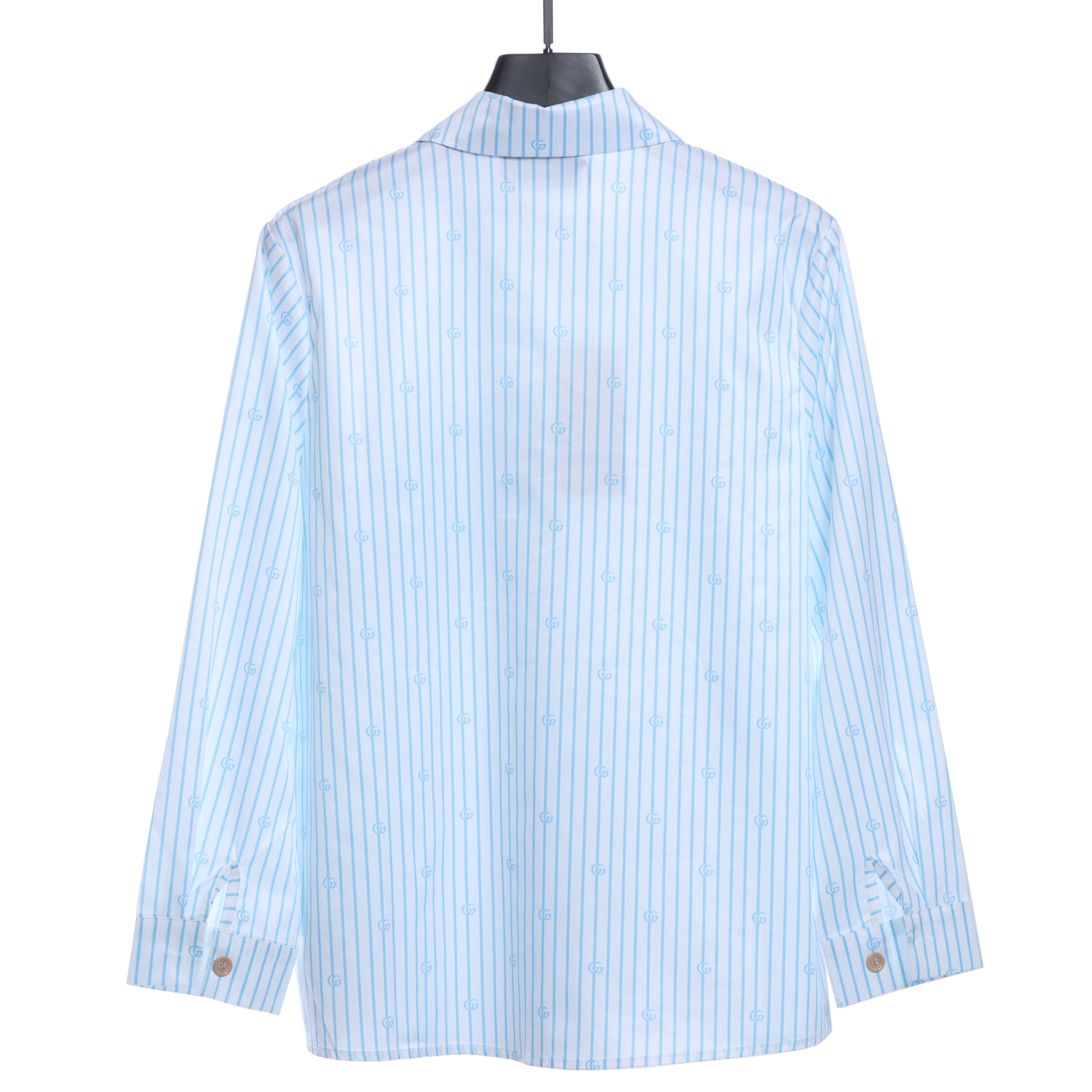 Gucci Double G Striped Long-Sleeved Shirt