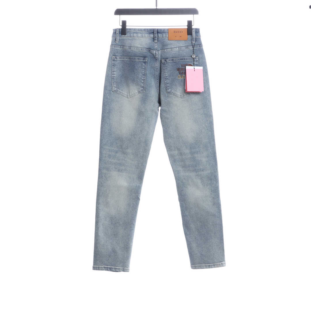 Gucci x The North Face Embroidered Logo Denim Trousers