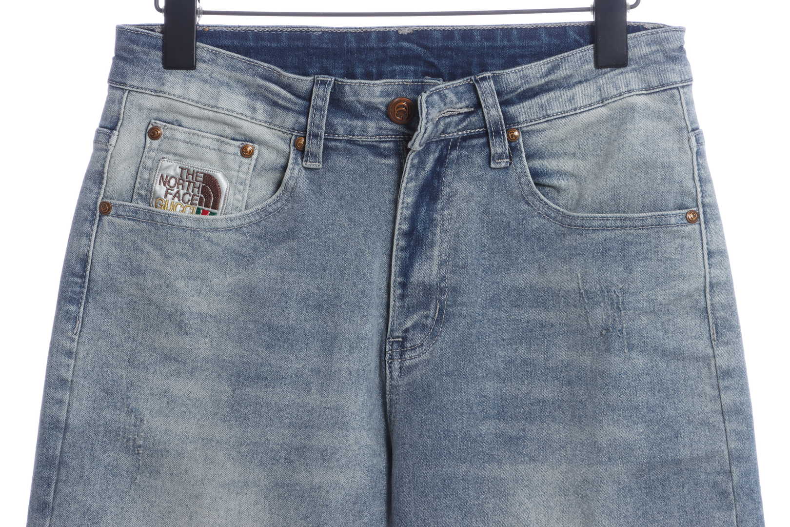 Gucci x The North Face Embroidered Logo Denim Trousers