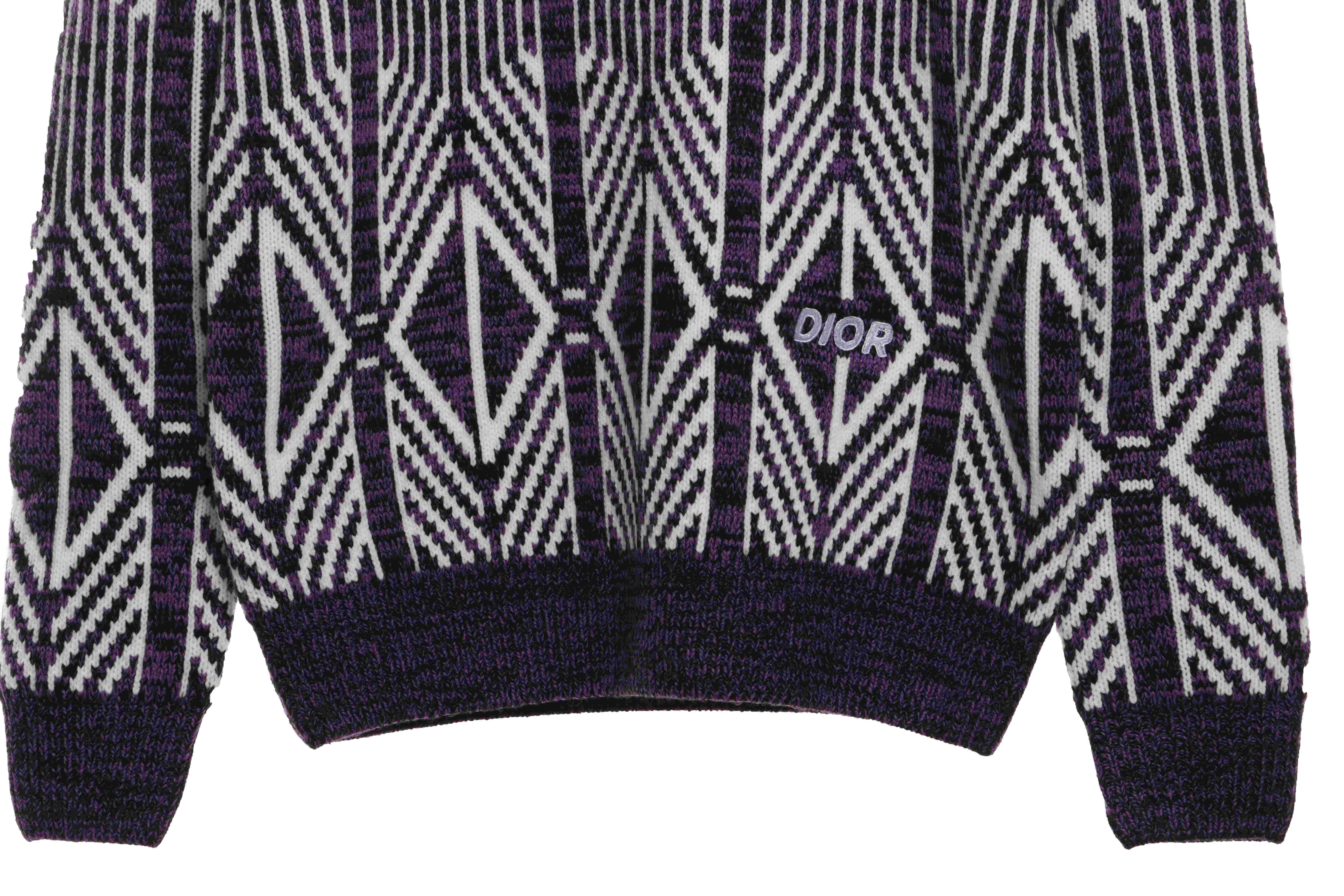 (Special Offer) Dior Diamond Check Jacquard Pullover Sweater