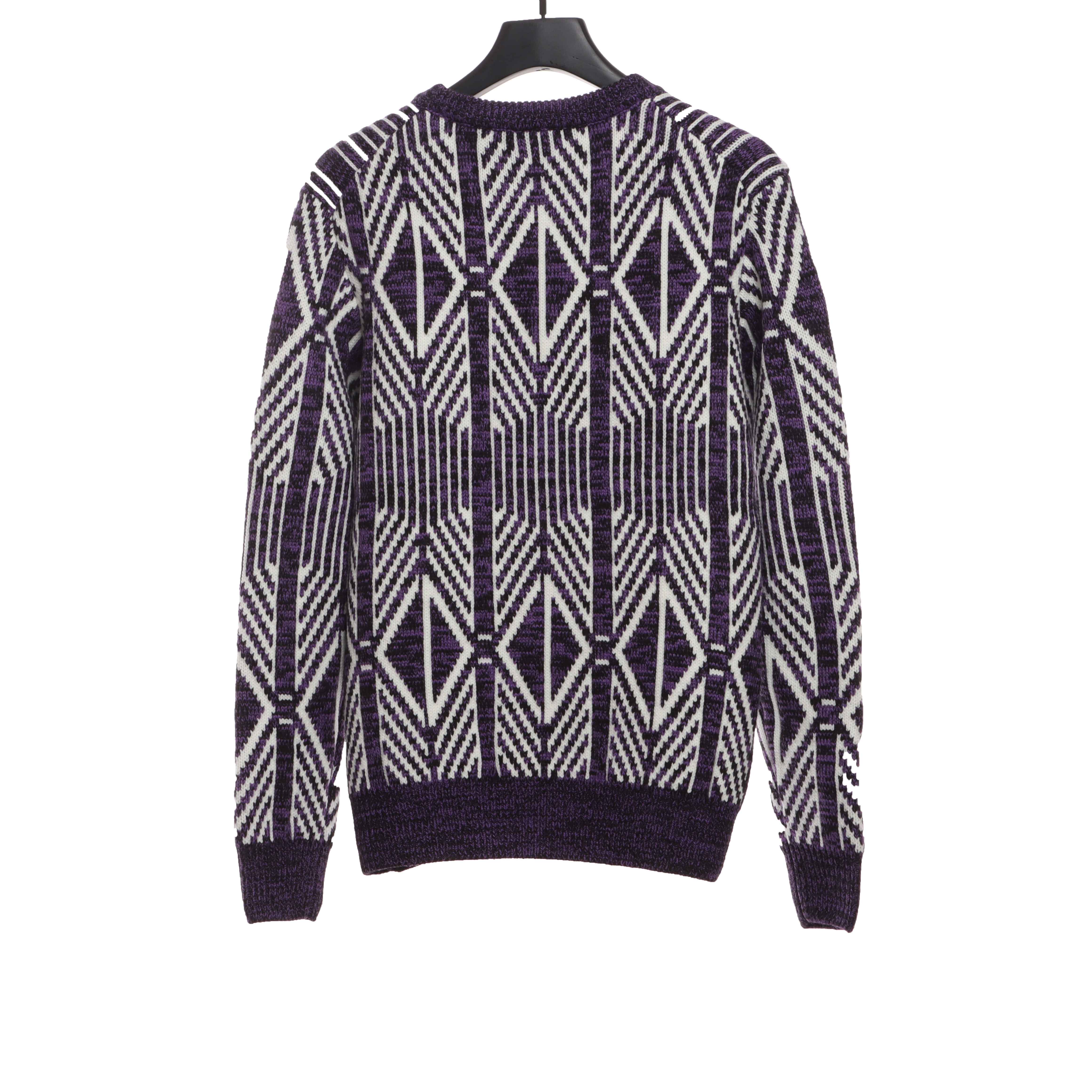 (Special Offer) Dior Diamond Check Jacquard Pullover Sweater