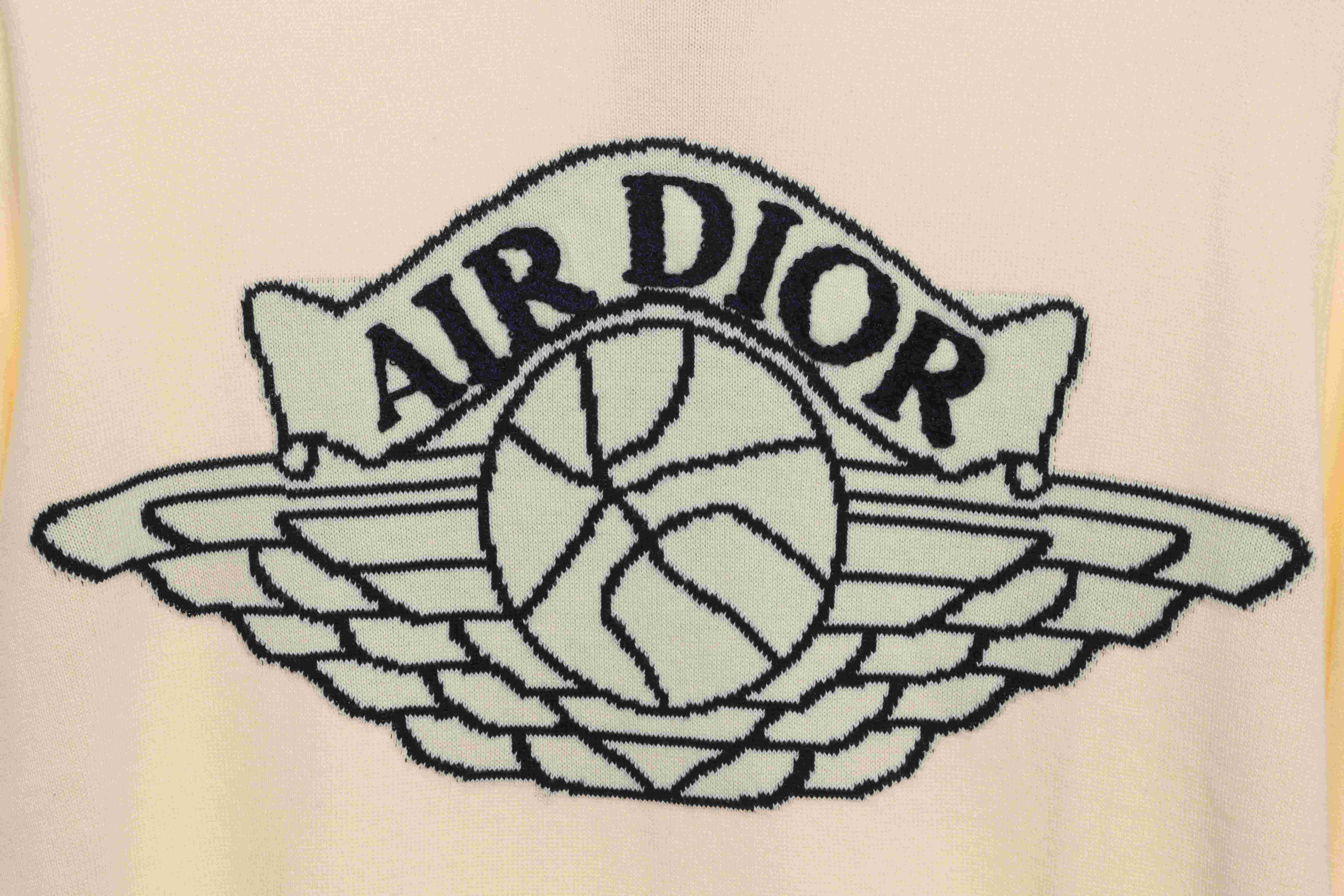 (Special Offer) Dior x Jordan LOGO Jacquard Sweater Apricot