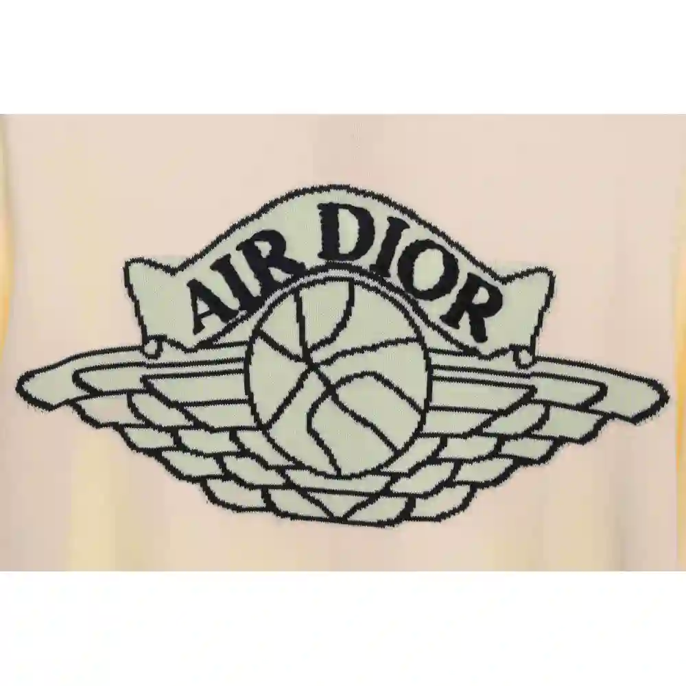 (Special Offer) Dior x Jordan LOGO Jacquard Sweater Apricot
