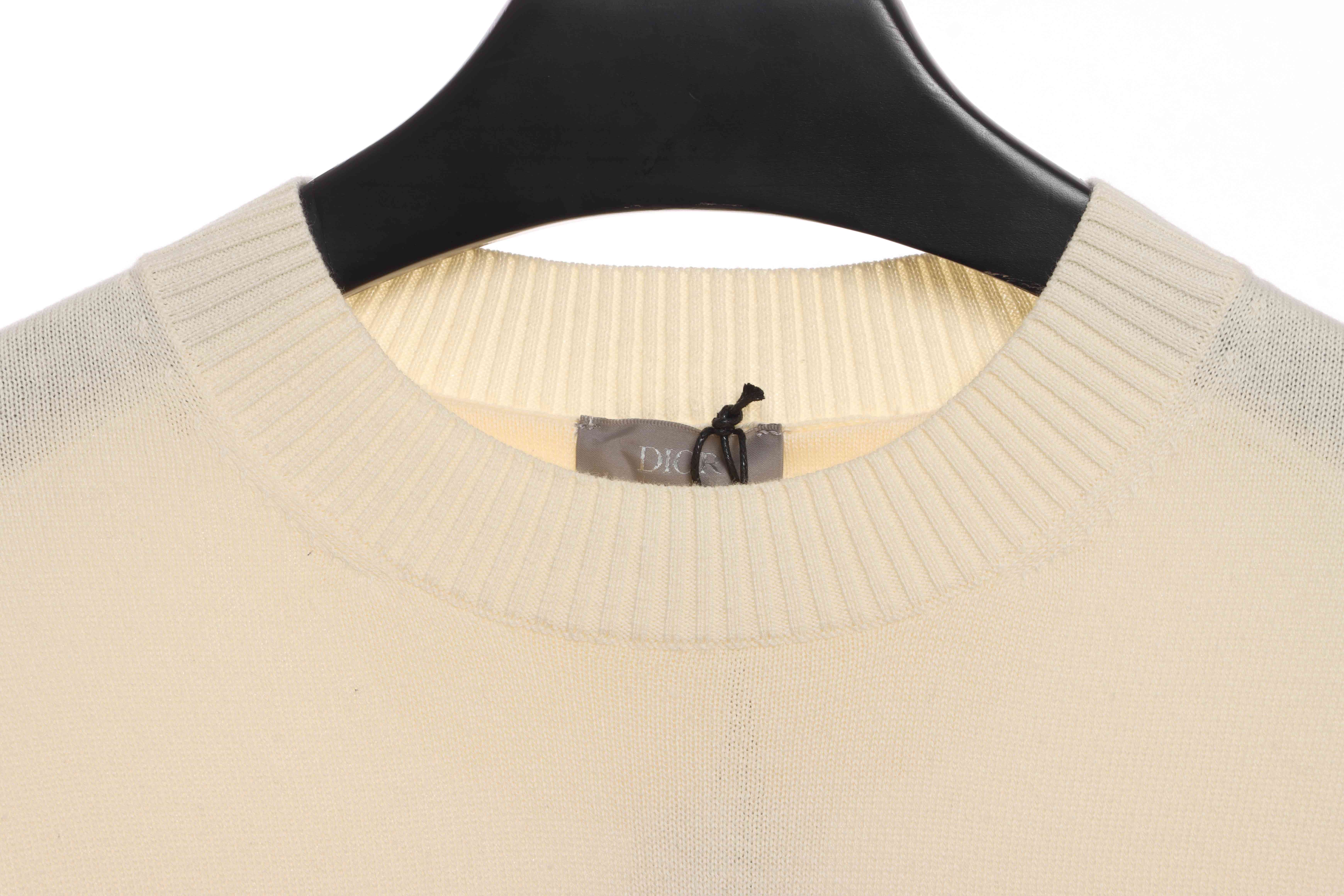 (Special Offer) Dior x Jordan LOGO Jacquard Sweater Apricot