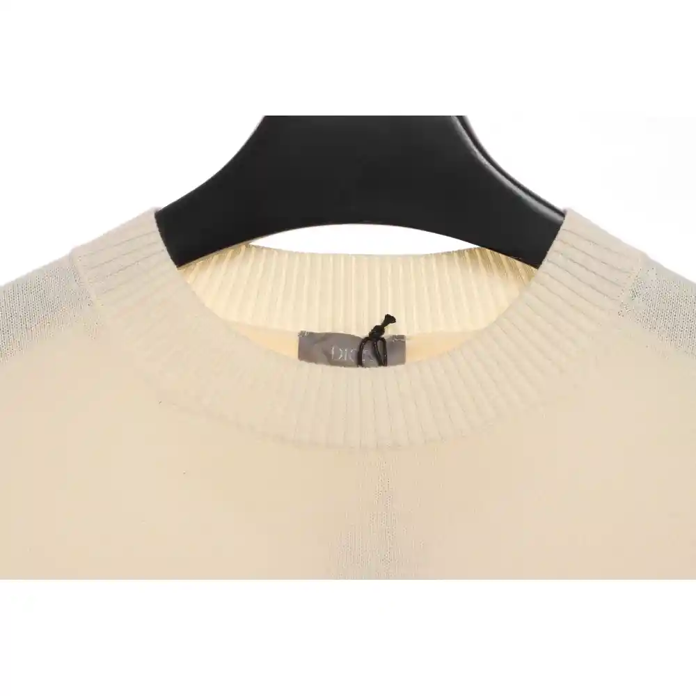(Special Offer) Dior x Jordan LOGO Jacquard Sweater Apricot