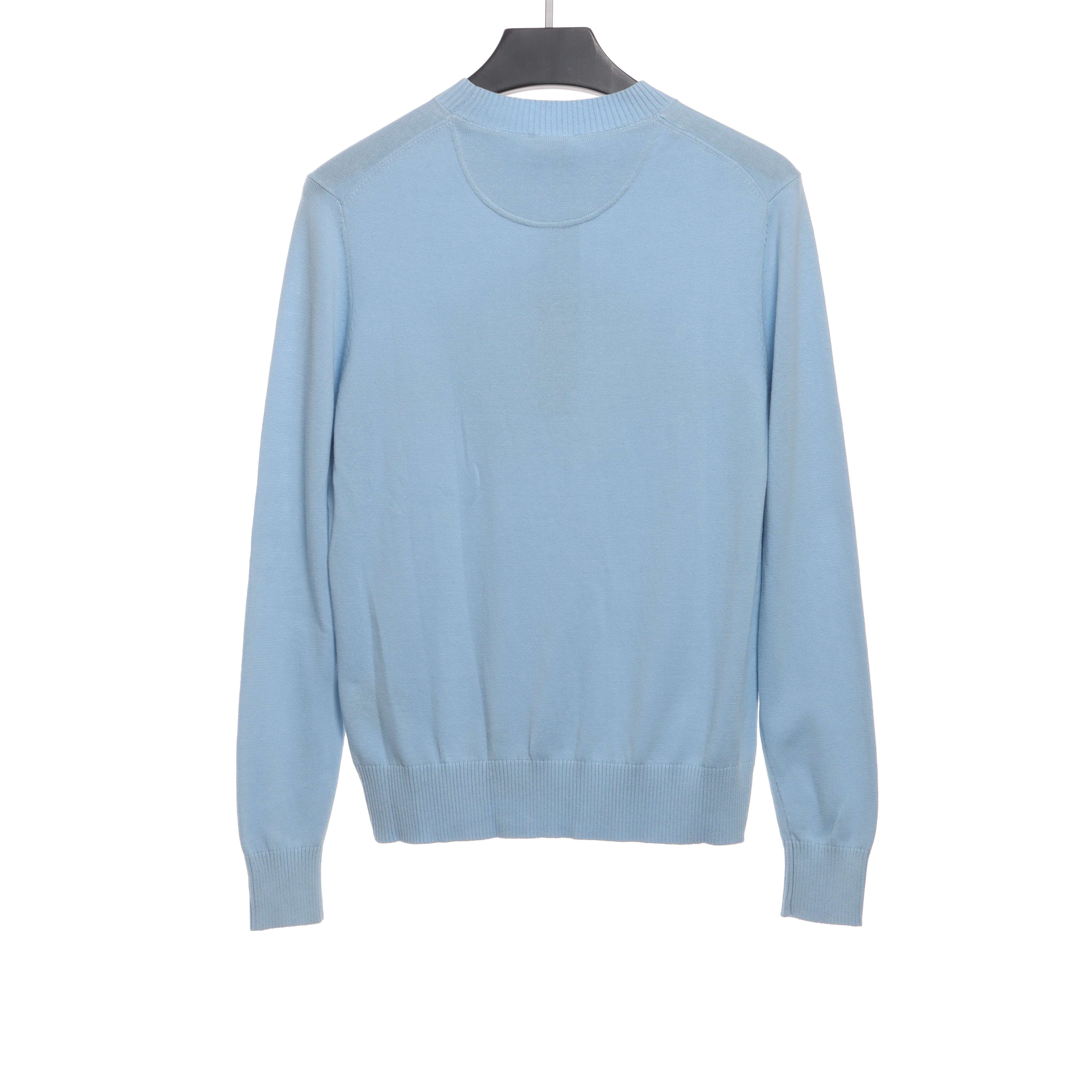 (Special Offer) Dior x Jordan LOGO Jacquard Sweater Blue