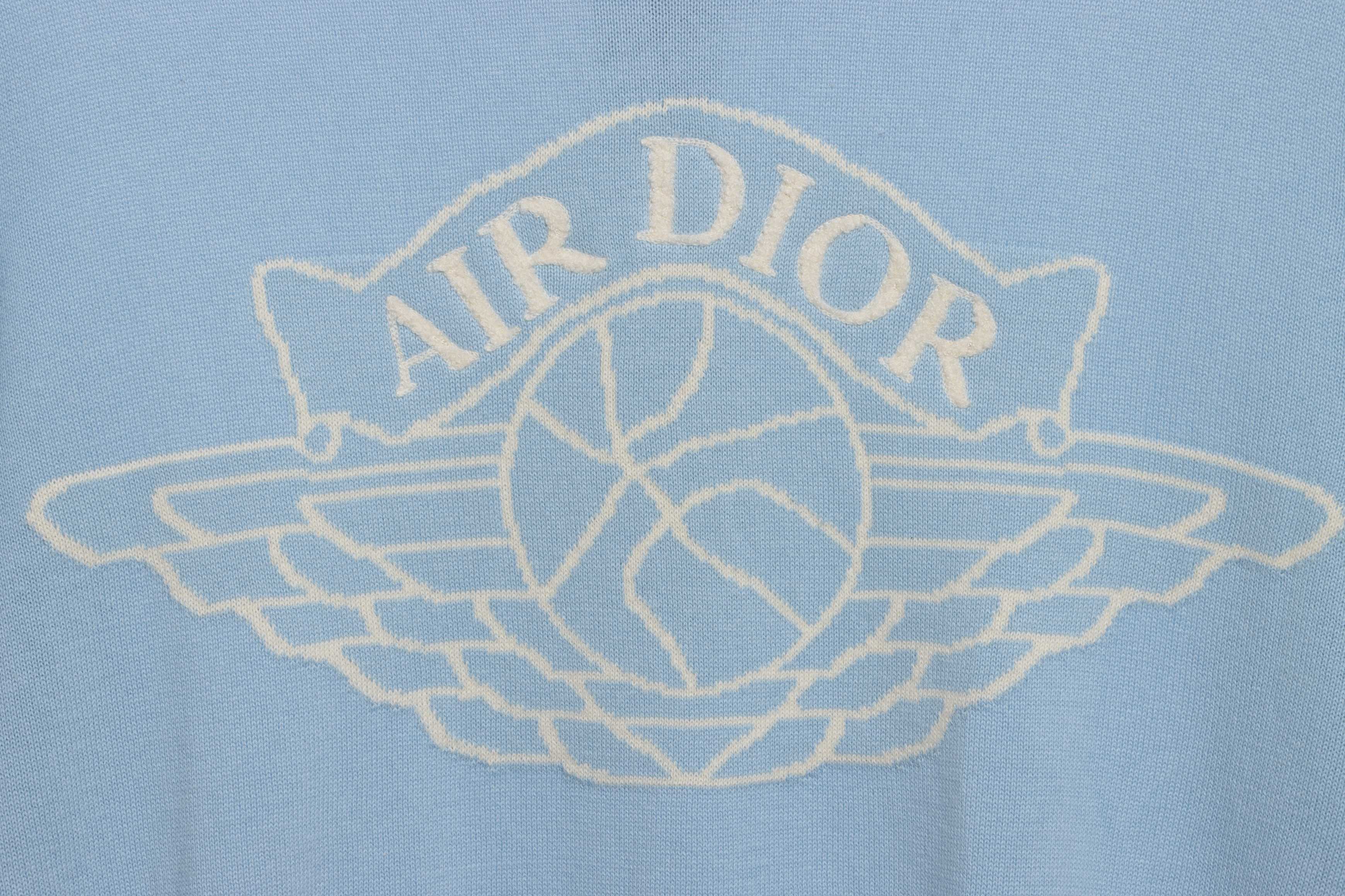 (Special Offer) Dior x Jordan LOGO Jacquard Sweater Blue