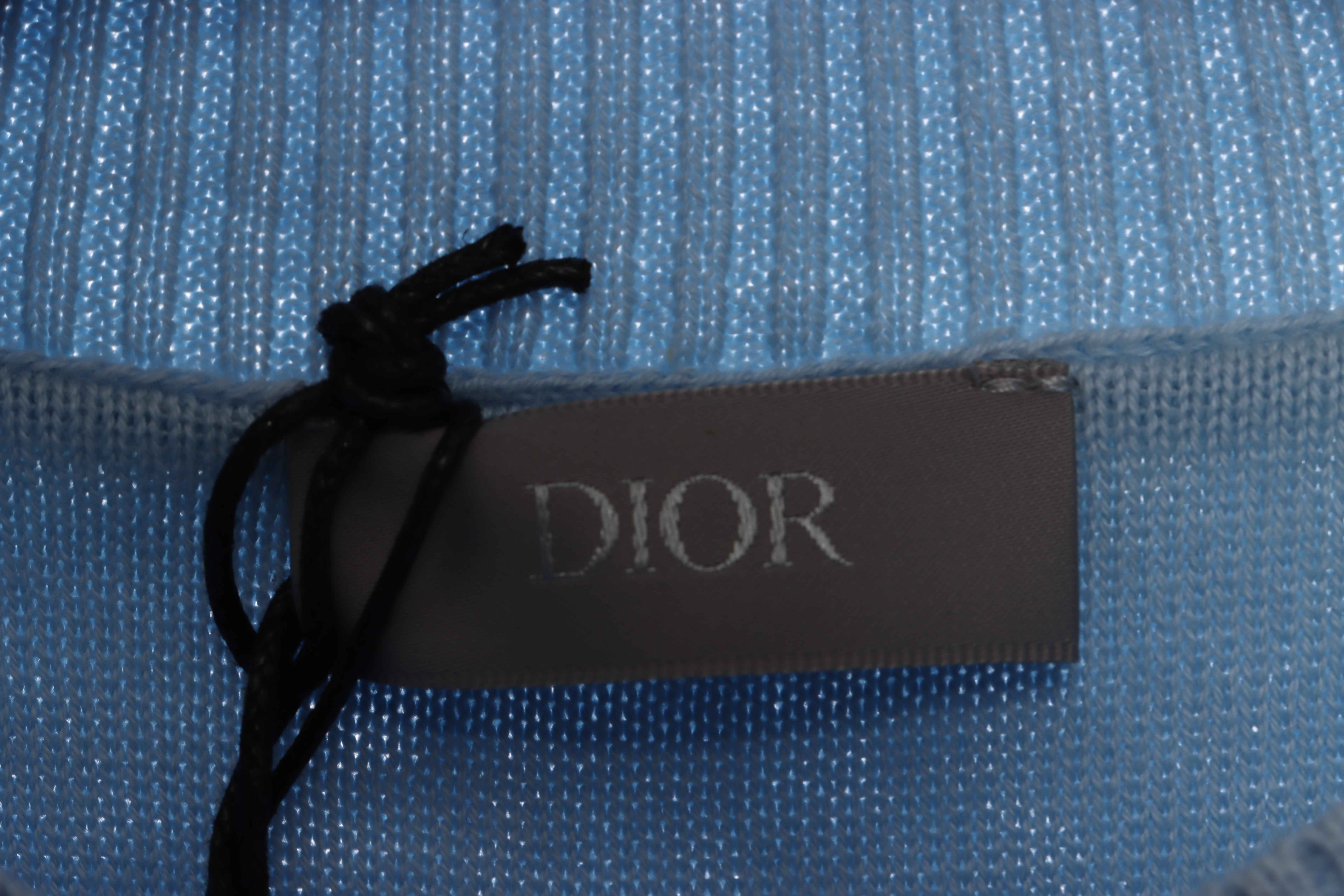 (Special Offer) Dior x Jordan LOGO Jacquard Sweater Blue