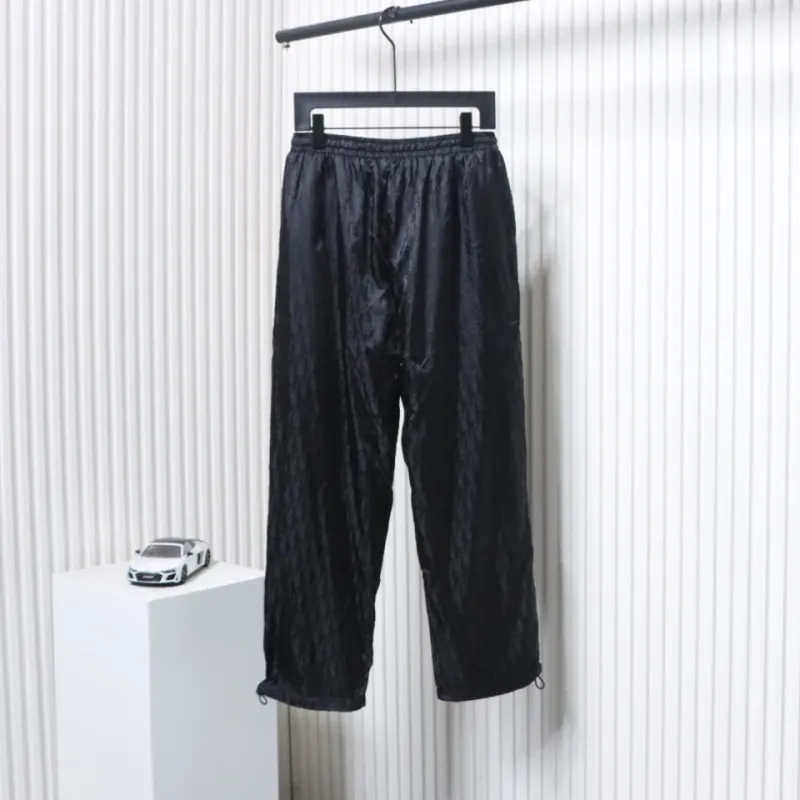 Dior 23FW Dark Pattern Jacquard Trousers Black