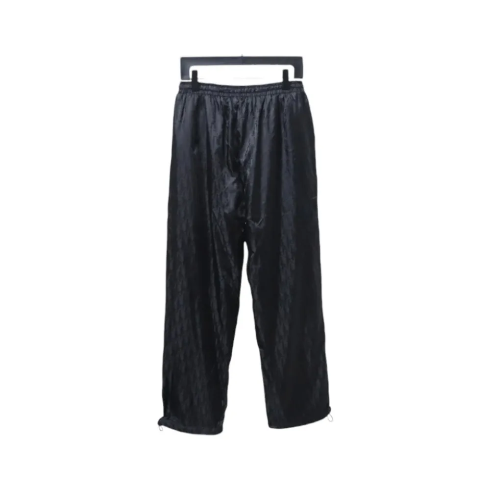 Dior 23FW Dark Pattern Jacquard Trousers Black