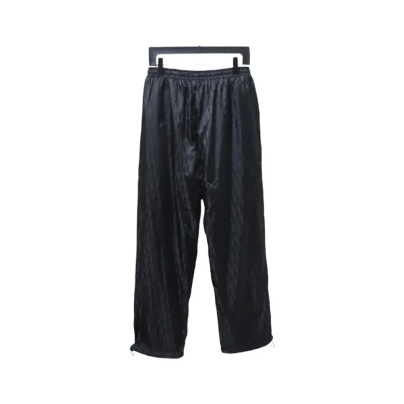 Dior 23FW Dark Pattern Jacquard Trousers Black