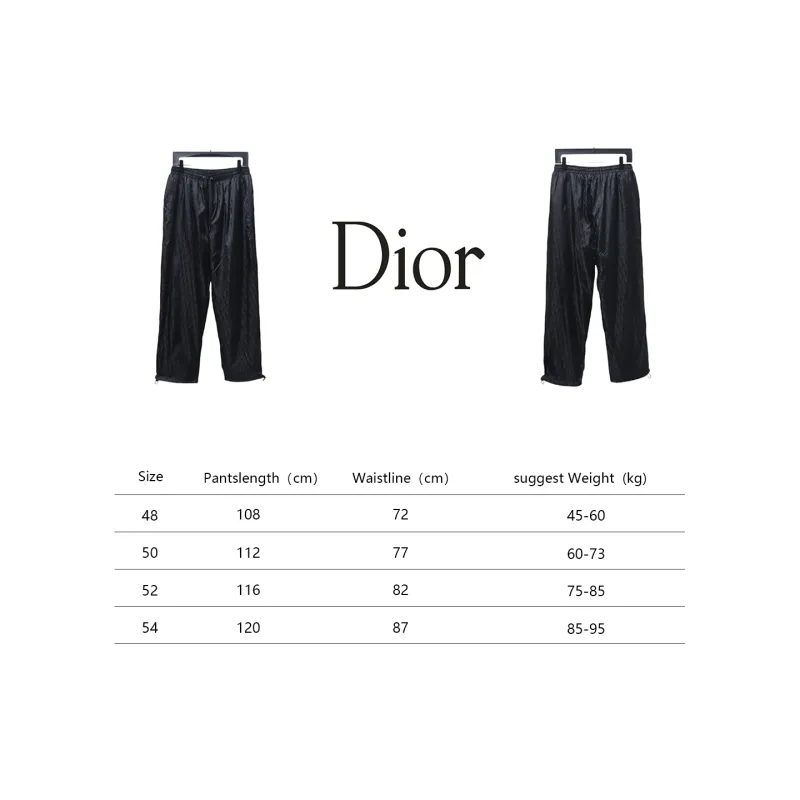 Dior 23FW Dark Pattern Jacquard Trousers Black
