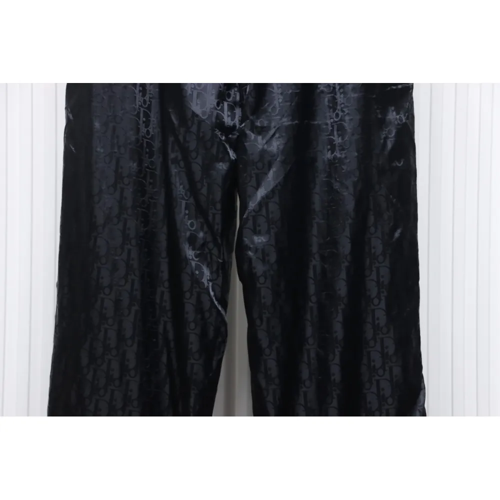 Dior 23FW Dark Pattern Jacquard Trousers Black