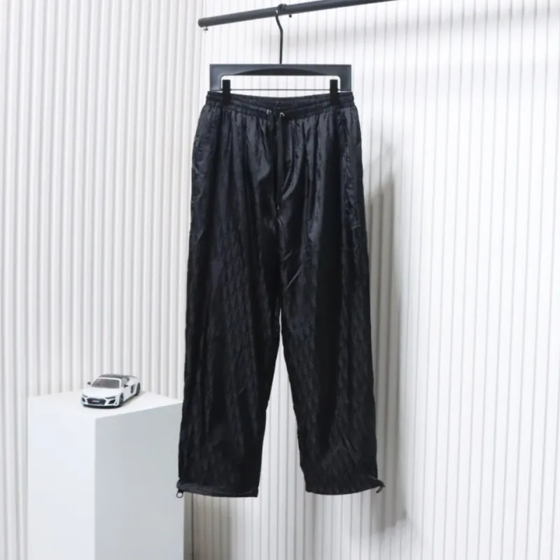 Dior 23FW Dark Pattern Jacquard Trousers Black