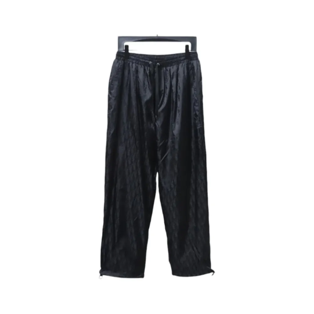 Dior 23FW Dark Pattern Jacquard Trousers Black