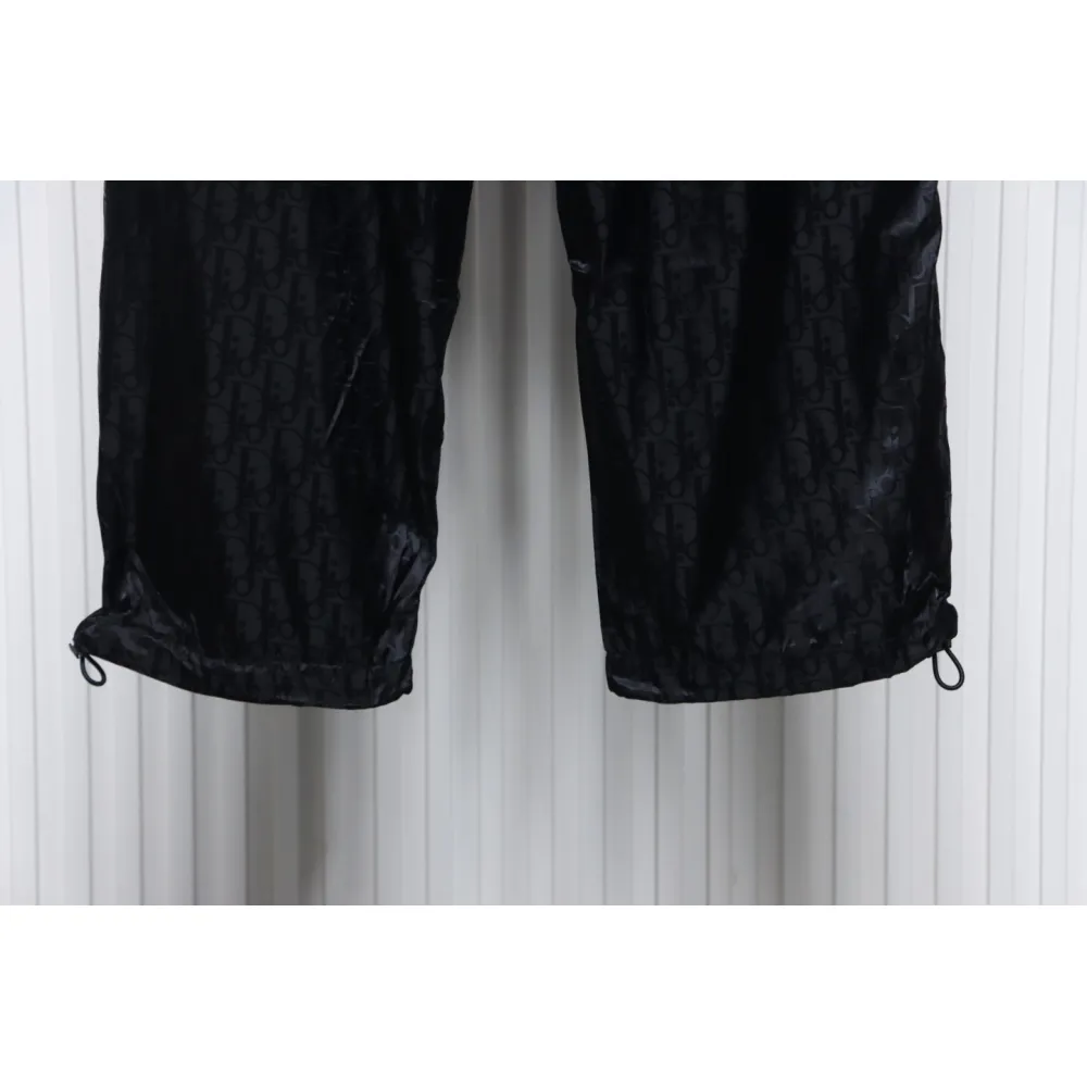 Dior 23FW Dark Pattern Jacquard Trousers Black