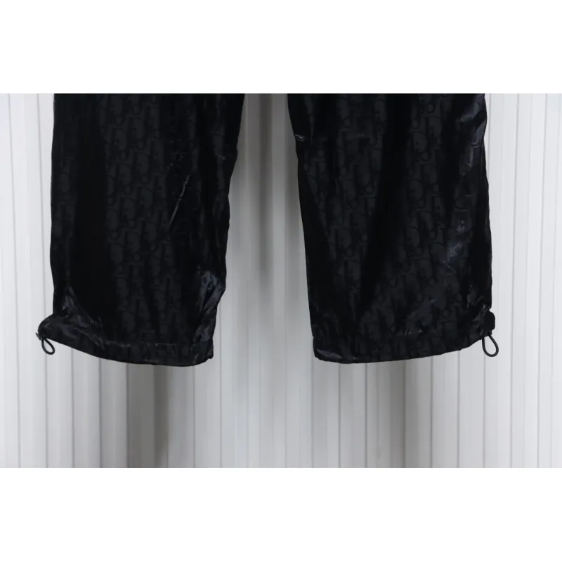 Dior 23FW Dark Pattern Jacquard Trousers Black