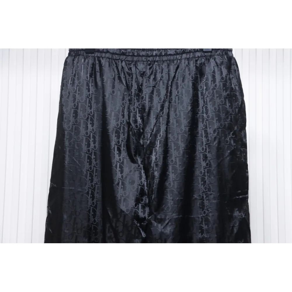 Dior 23FW Dark Pattern Jacquard Trousers Black