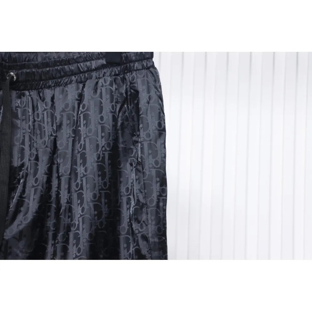Dior 23FW Dark Pattern Jacquard Trousers Black