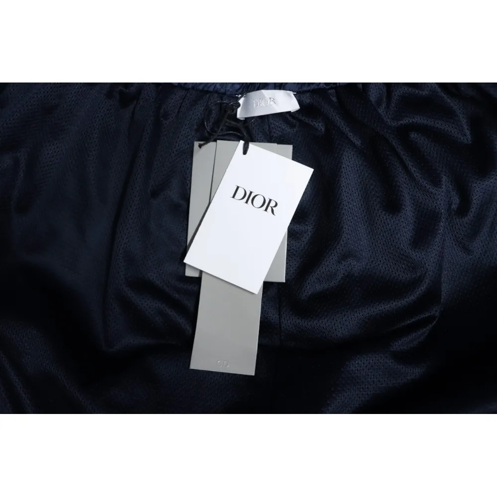 Dior 23FW Dark Pattern Jacquard Trousers Blue