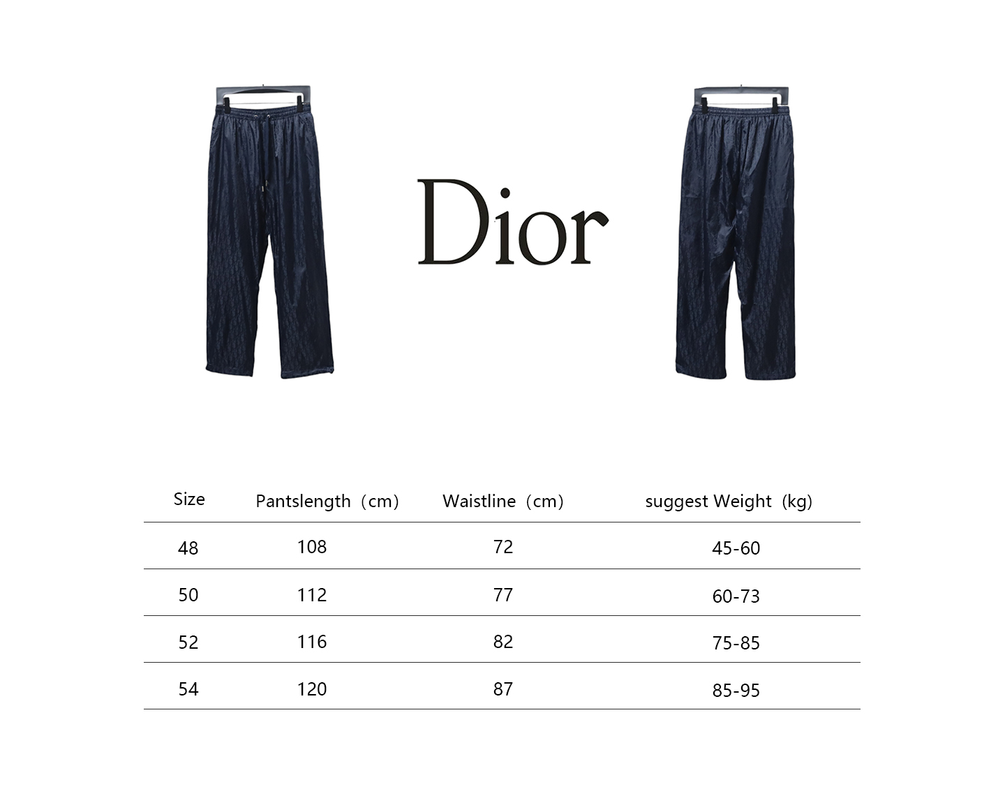 Dior 23FW Dark Pattern Jacquard Trousers Blue
