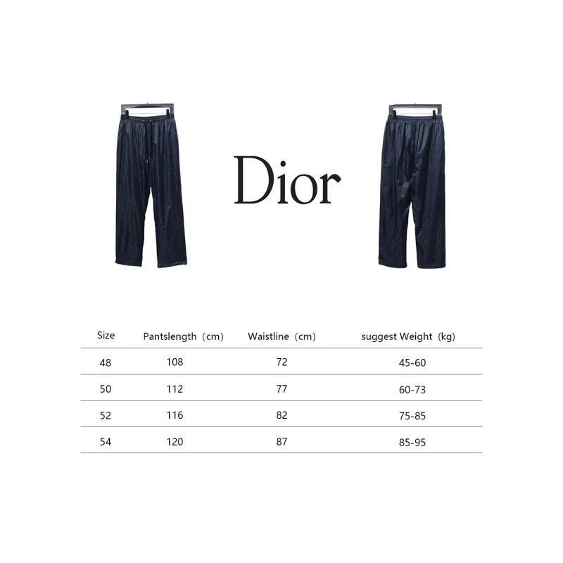 Dior 23FW Dark Pattern Jacquard Trousers Blue
