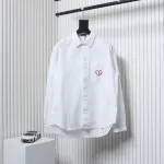 Dior 24Fw CD Small Heart Embroidered Long-Sleeved Shirt
