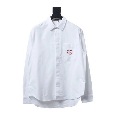 Dior 24Fw CD Small Heart Embroidered Long-Sleeved Shirt 01