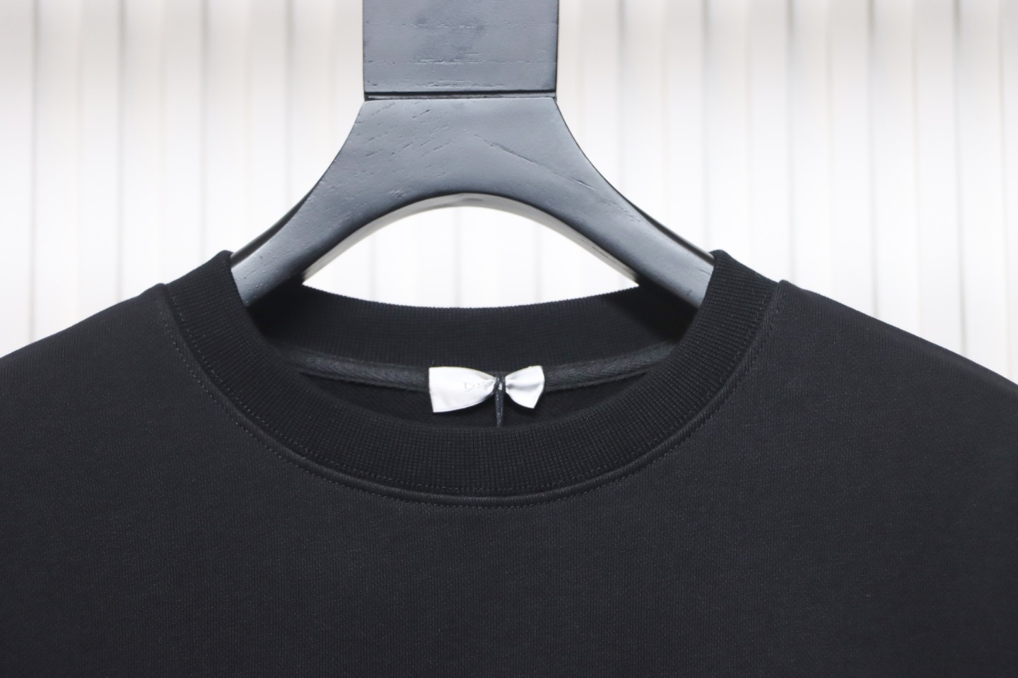 Dior 24Fw Embroidered Pin Lettering Crew Neck Sweatshirt Black