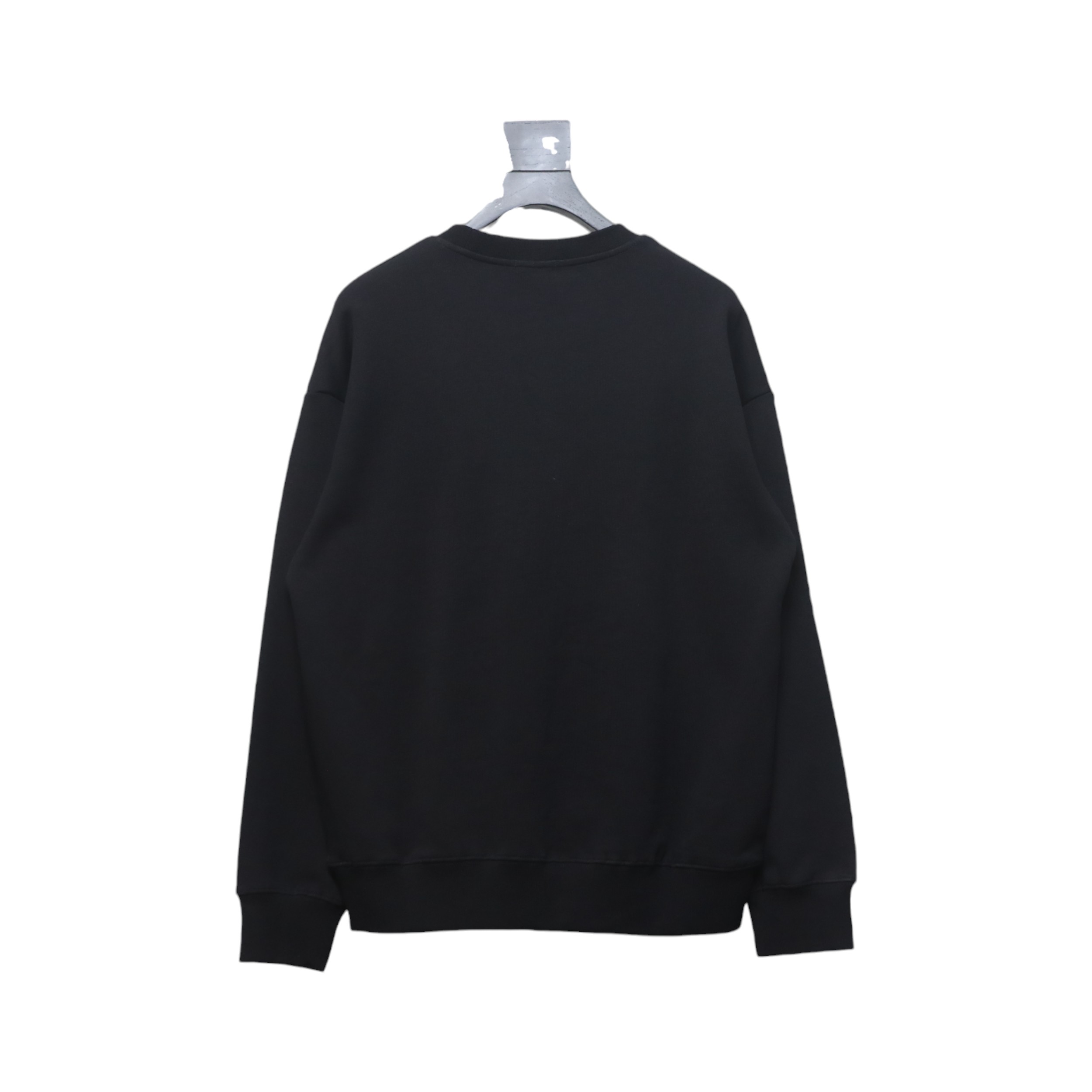 Dior 24Fw Embroidered Pin Lettering Crew Neck Sweatshirt Black