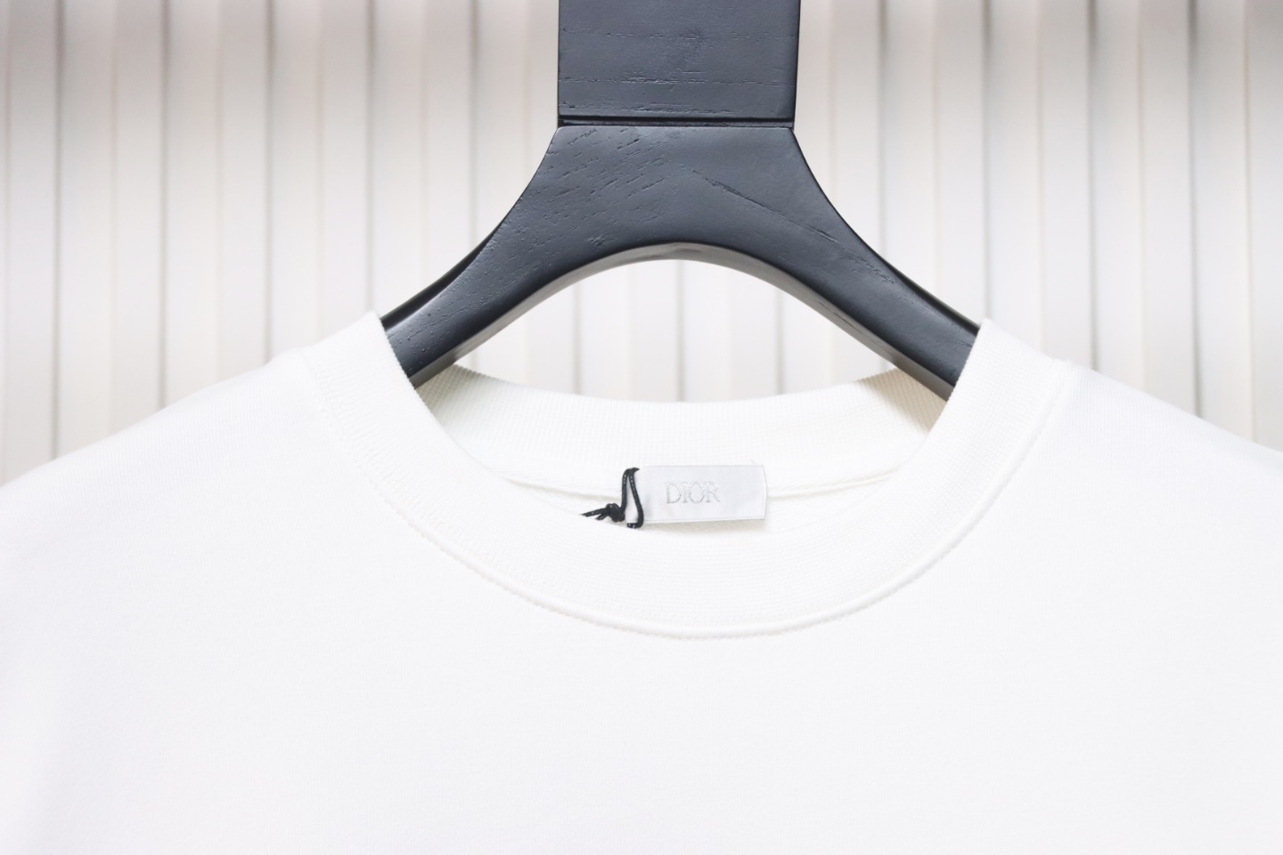 Dior 24Fw Embroidered Pin Lettering Crew Neck Sweatshirt White