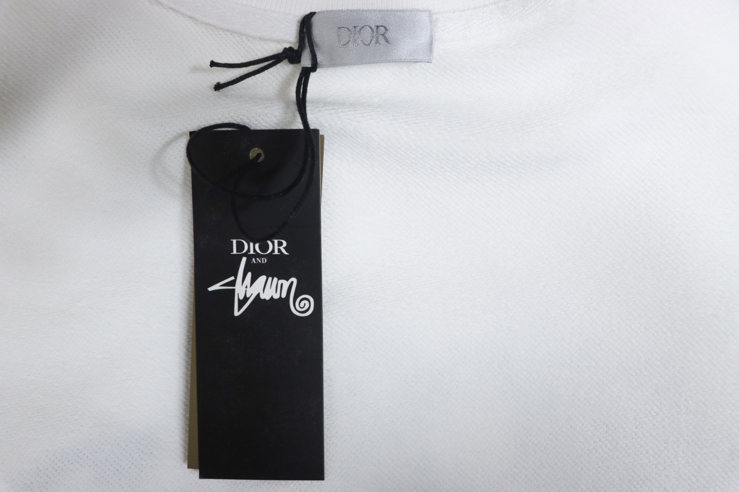 Dior 24Fw Embroidered Pin Lettering Crew Neck Sweatshirt White