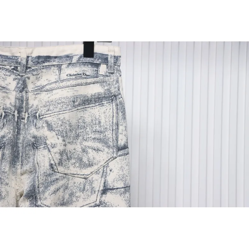 Dior 24Fw Ink Sketch Print Jeans