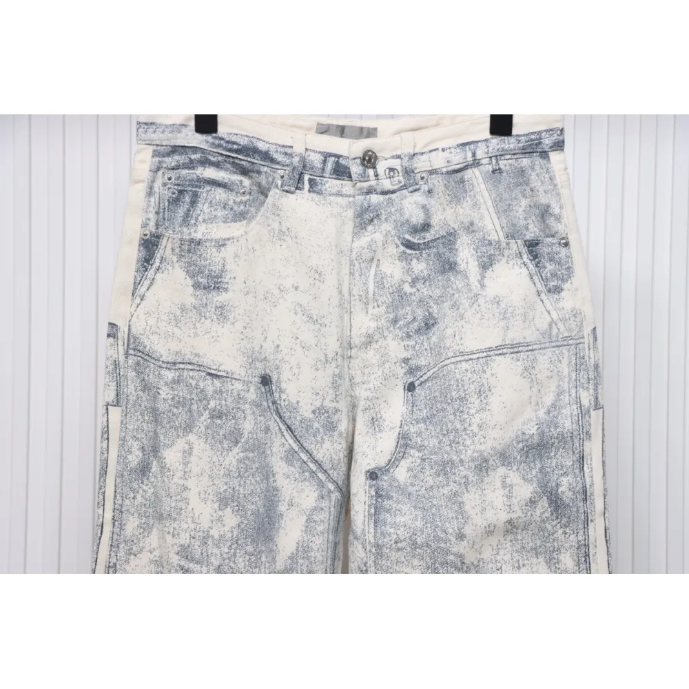 Dior 24Fw Ink Sketch Print Jeans