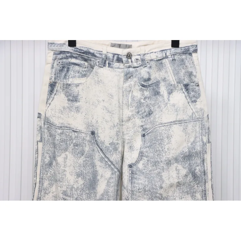 Dior 24Fw Ink Sketch Print Jeans