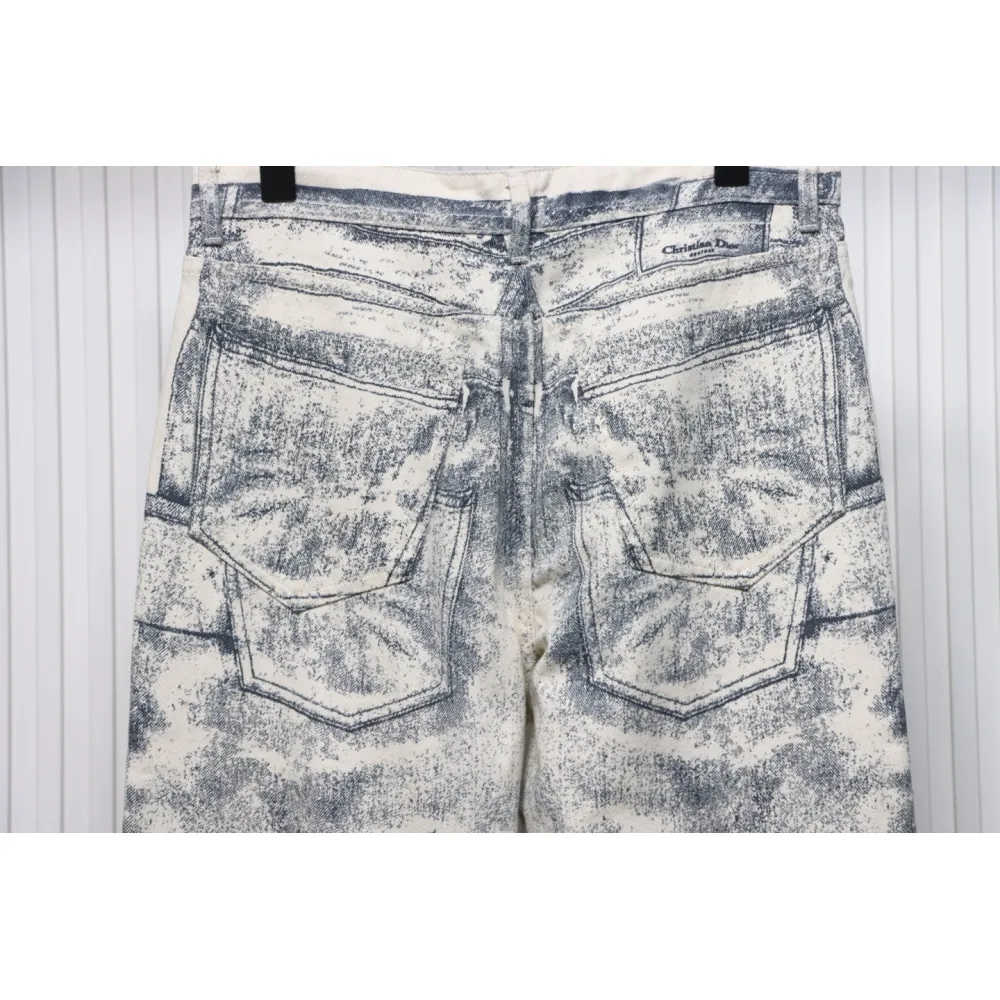 Dior 24Fw Ink Sketch Print Jeans