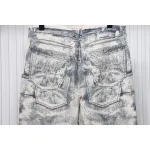 Dior 24Fw Ink Sketch Print Jeans