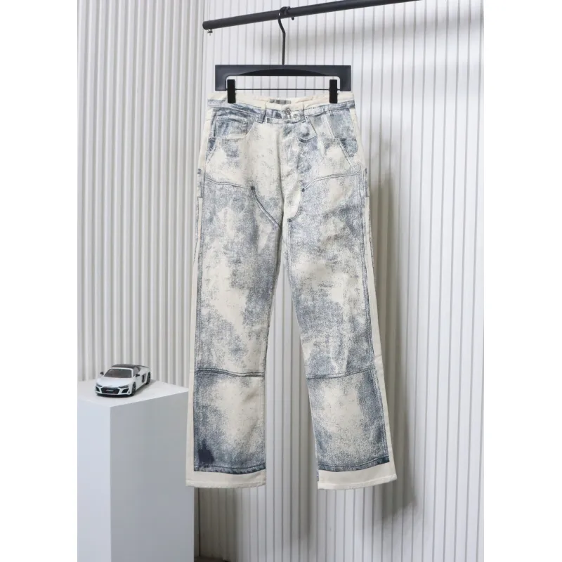 Dior 24Fw Ink Sketch Print Jeans