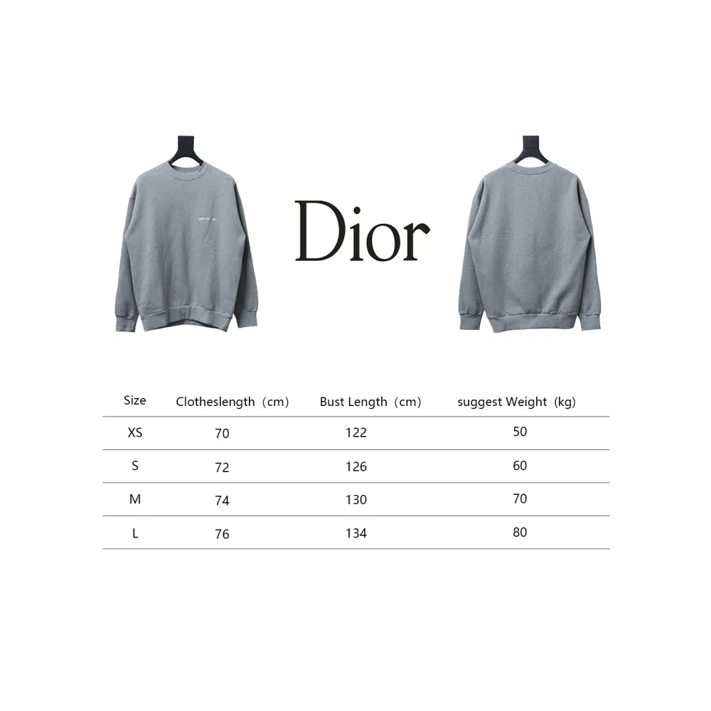 Dior 24FW Signature Embroidered Crewneck Sweatshirt