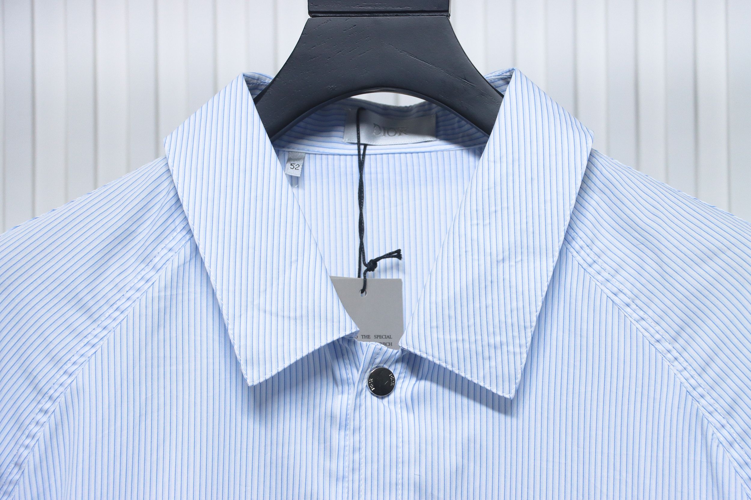 Dior 24Fw Zipper Pocket Striped Shirt