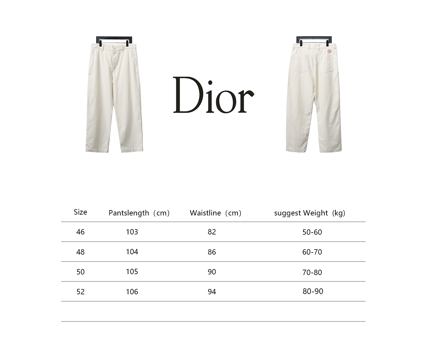 Dior 24ss Heart Embroidered Trousers