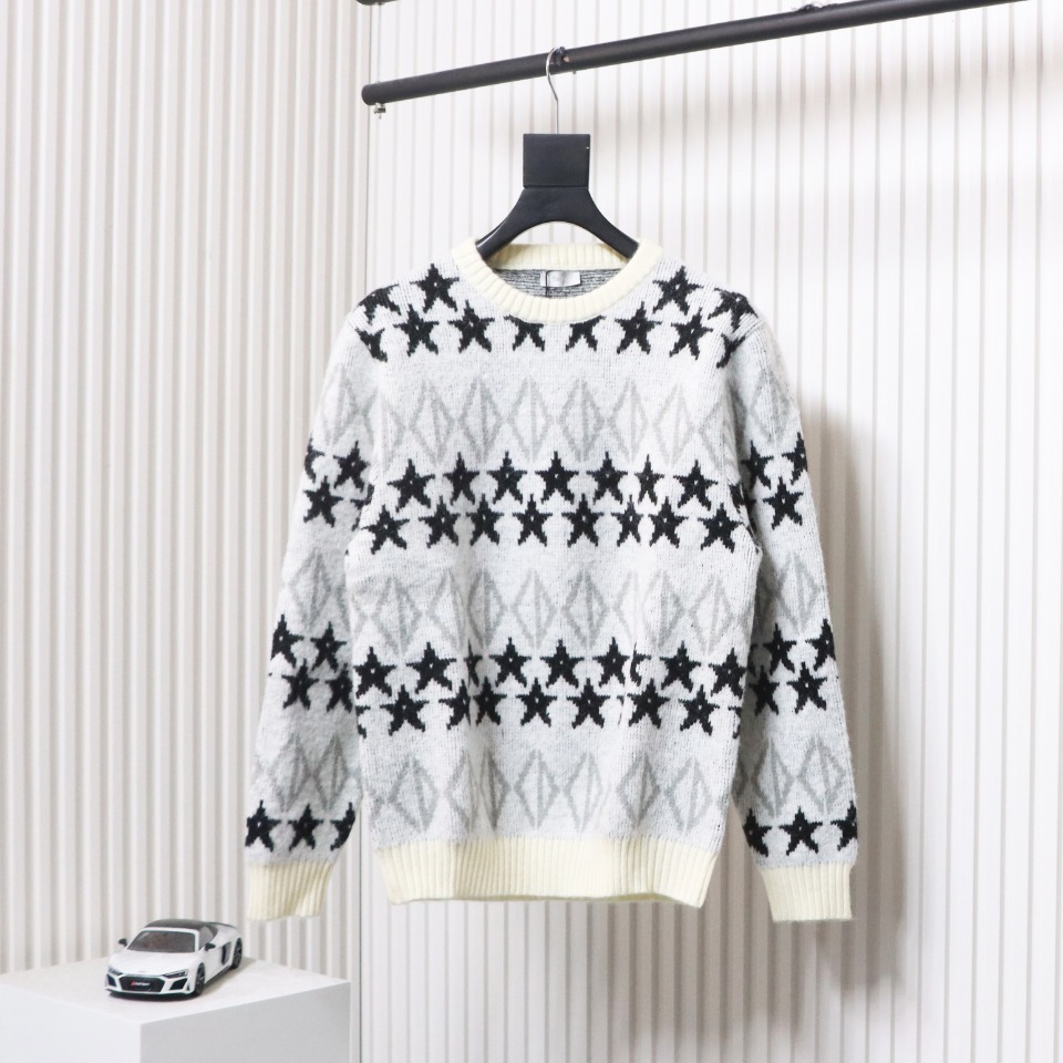 Dior All Over Stars Wool Crewneck Sweater